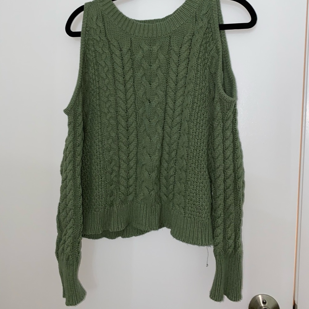 Green Crop Top Sweater